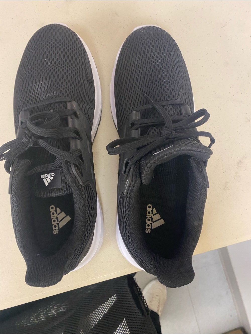 adidas All-Black Mesh Training Sneakers